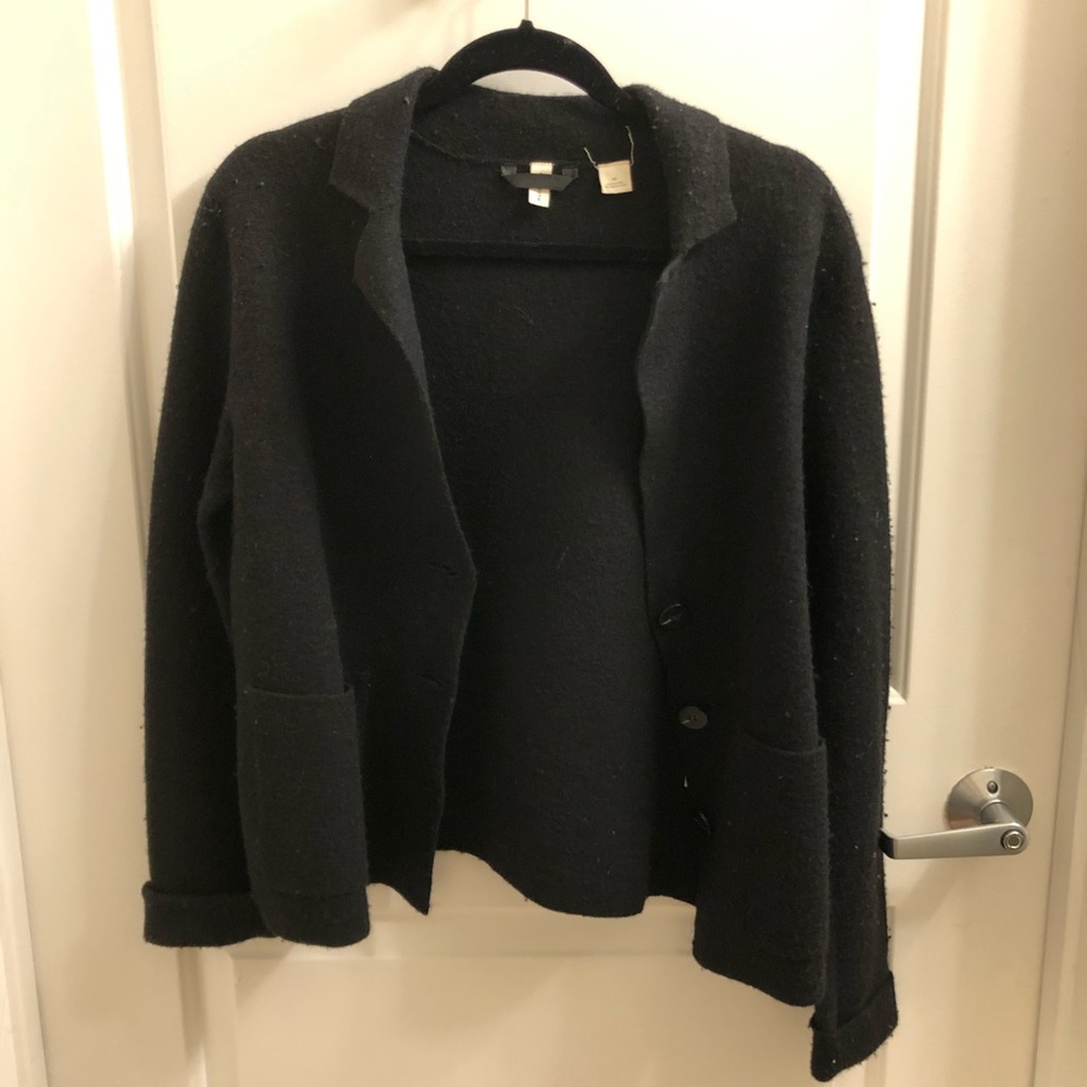 Moth Anthropology black soft blazer jacket